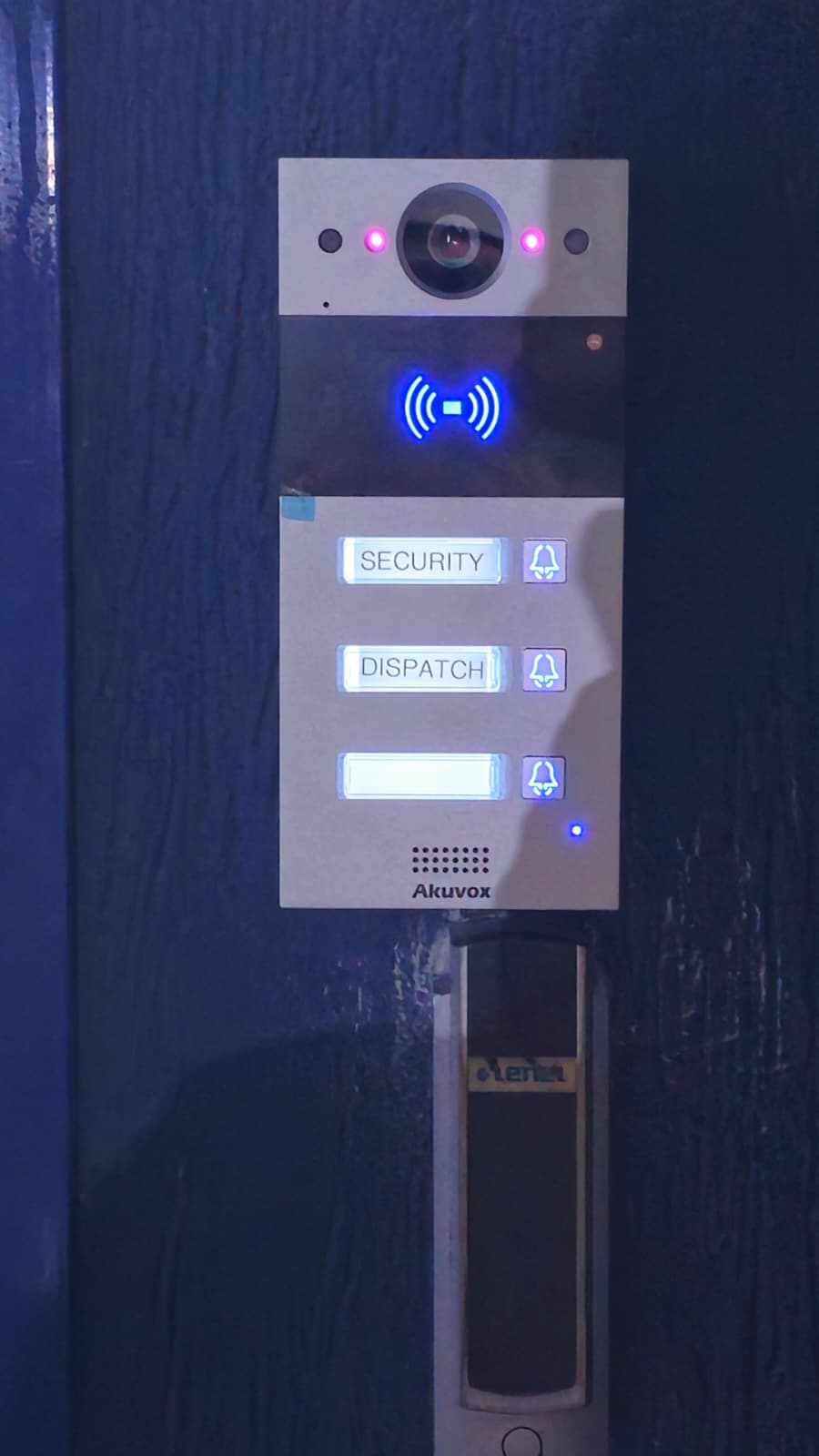 Akuvox push-button video intercom unit for building access control