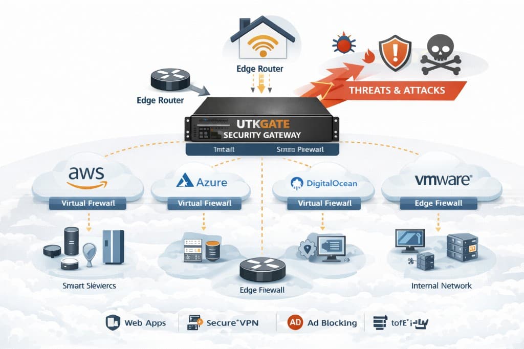 Cloud and enterprise edge firewall dashboard