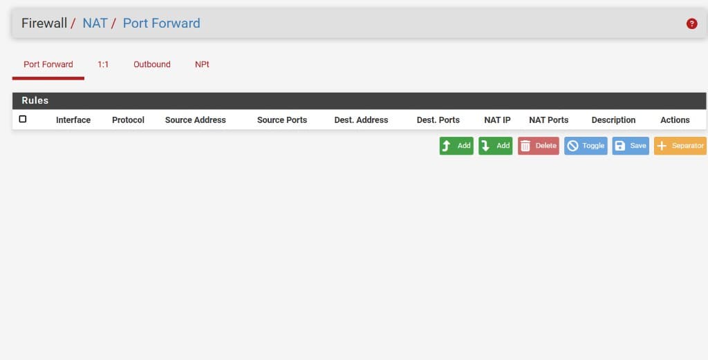UTKGate Firewall NAT Port Forward - rules configuration, interface, protocol, source and destination for network security Kuwait