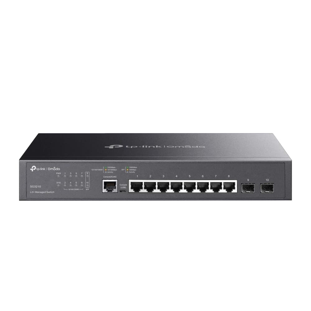 TP-Link SG3210 Omada 8-Port Gigabit L2+ Managed Switch with 2 SFP Slots
