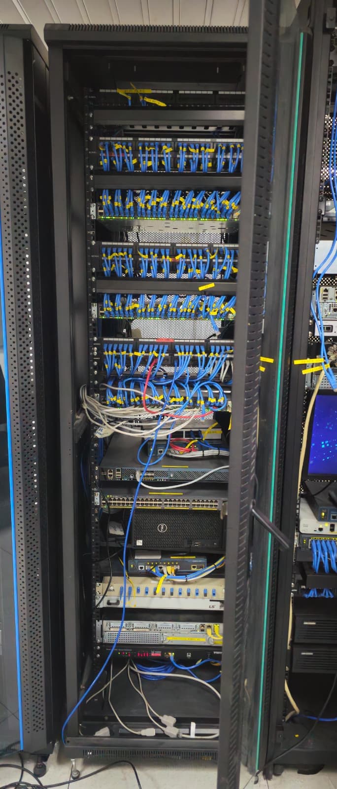 Network cabinet revamp and cable management work in progress