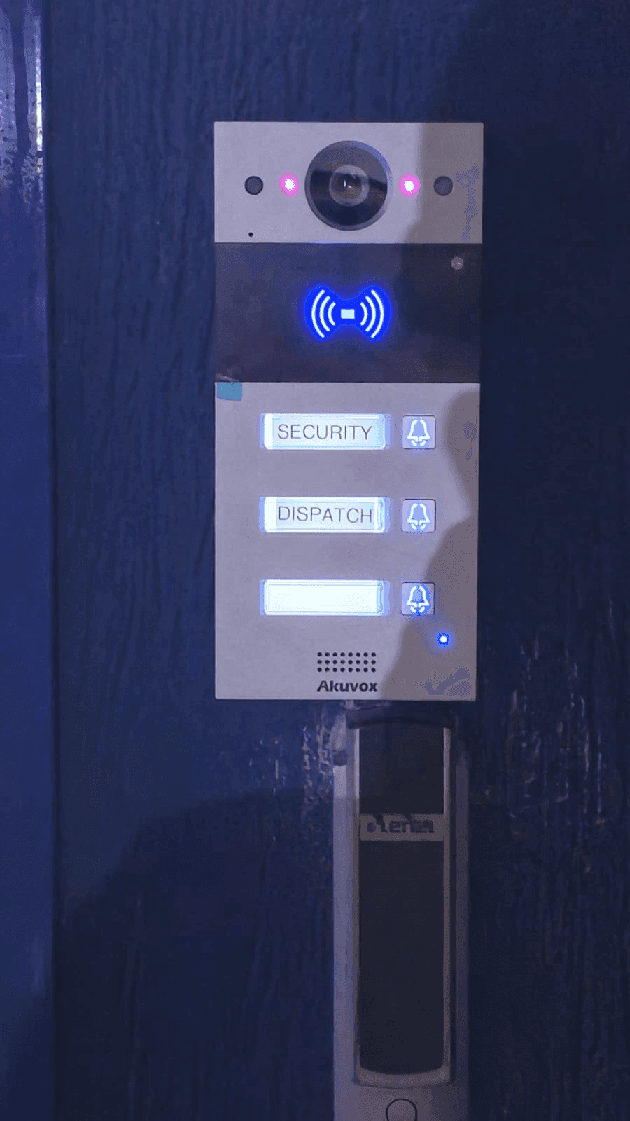 Akuvox push-button video intercom unit for building access control