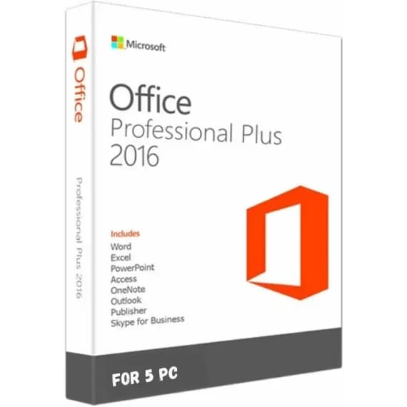 Office 2016 Professional Plus Key (5 PC)
