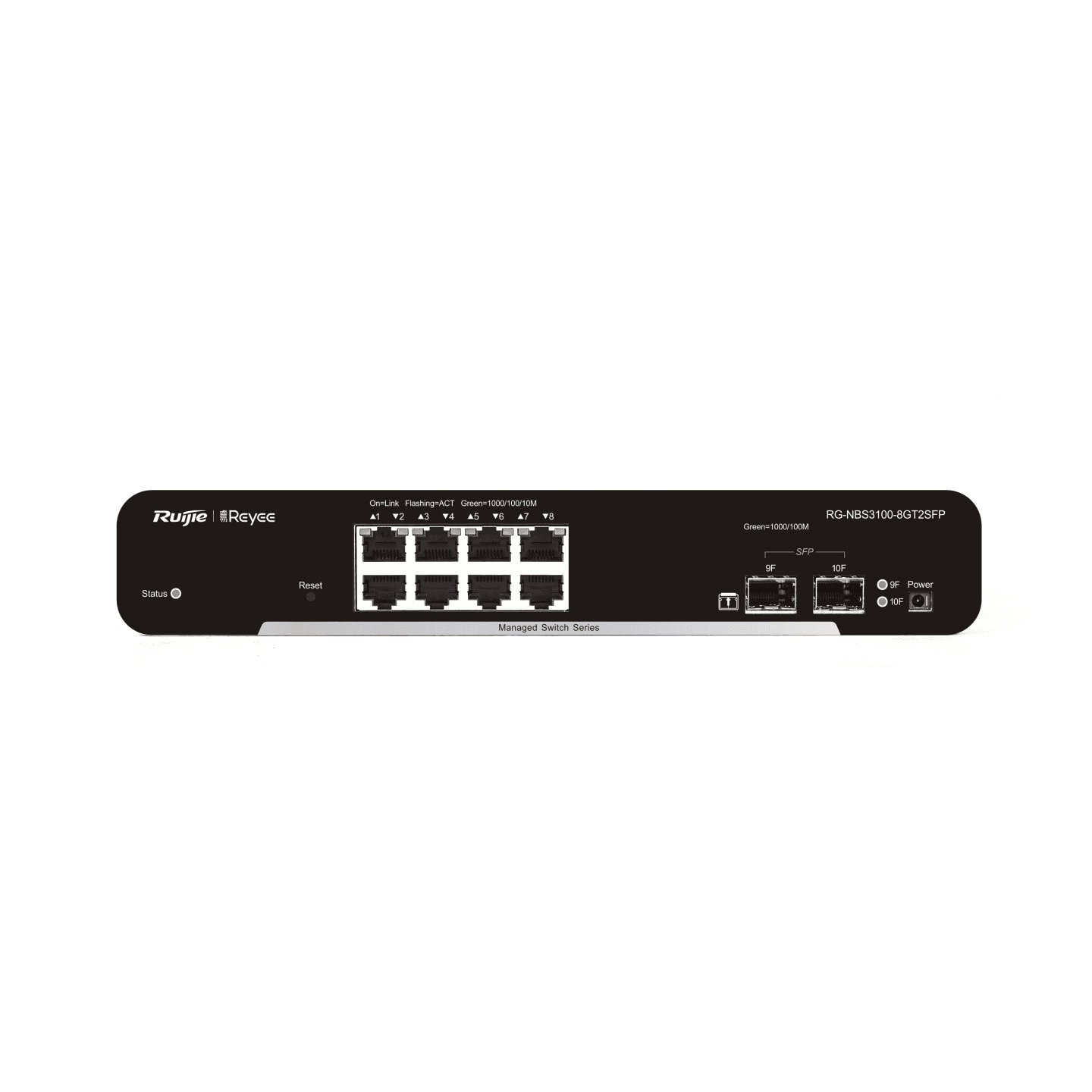 Ruijie Reeye RG-NBS3100-8GT2SFP-P-V2 10-Port Gigabit L2 PoE Switch with 2×1G Uplinks