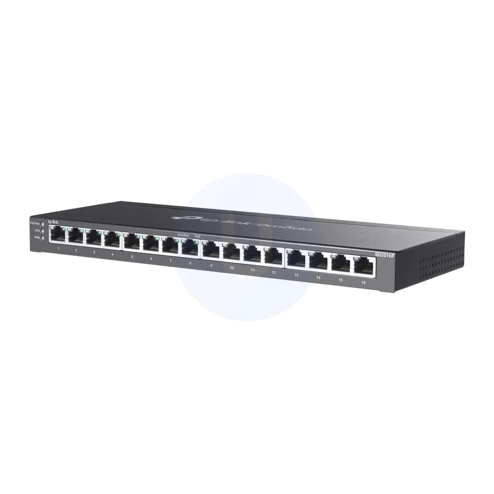 TP-Link SG2016P Omada 16-Port Gigabit Smart Switch with 8-Port PoE+ - Image 2