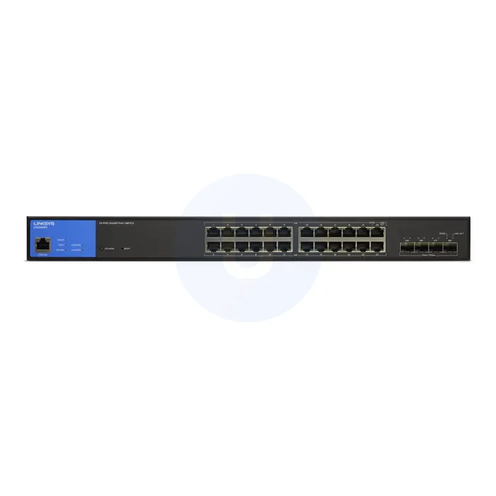Linksys 24-Port Managed Gigabit PoE+ Switch with 4 10G SFP+ Uplinks