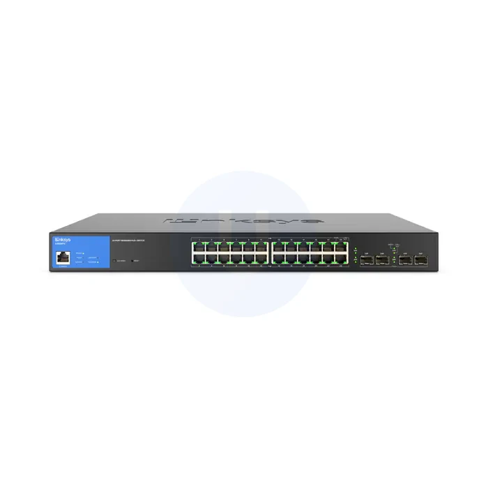 Linksys 24-Port Managed Gigabit PoE+ Switch with 4 1G SFP Uplinks
