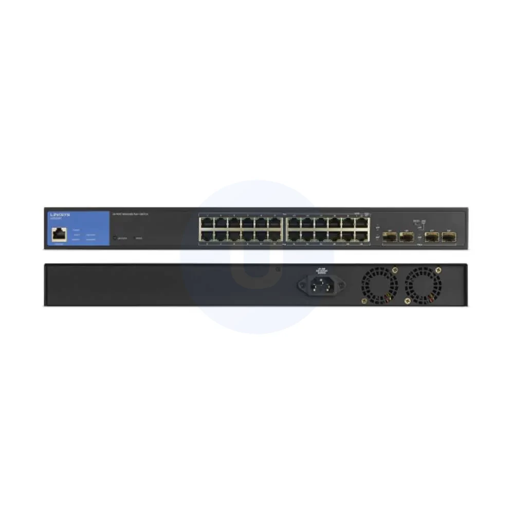 Linksys 24-Port Managed Gigabit PoE+ Switch with 4 1G SFP Uplinks - Image 1