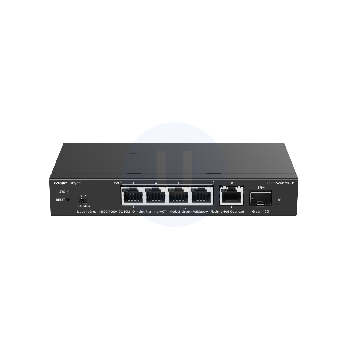 Ruijie Reeye RG-ES206MG-P 6-Port CCTV Smart Multi-Gigabit PoE+ Switch